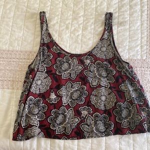 Cropped Forever 21 floral tank